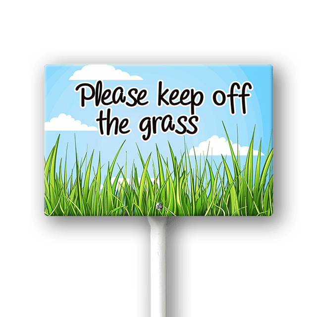 Eveokoki Please Keep Off The Grass Sign 12" x 8" Stay Off Grass Yard ...