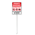 thumbnail image 1 of Eveokoki Private Driveway Strictly Yard Sign with Stake 8x12inch Yard Decoration Rustproof Outdoor Aluminum Sign for Yard Garden Lawn Street Outdoor, 1 of 6