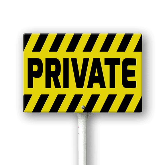 Eveokoki Private Sign with Stake -12x8inch Lawn Sign Sturdy Aluminum Sign for Outdoor Use Waterproof Sign Outdoor Decor for Lawn Yard Garden