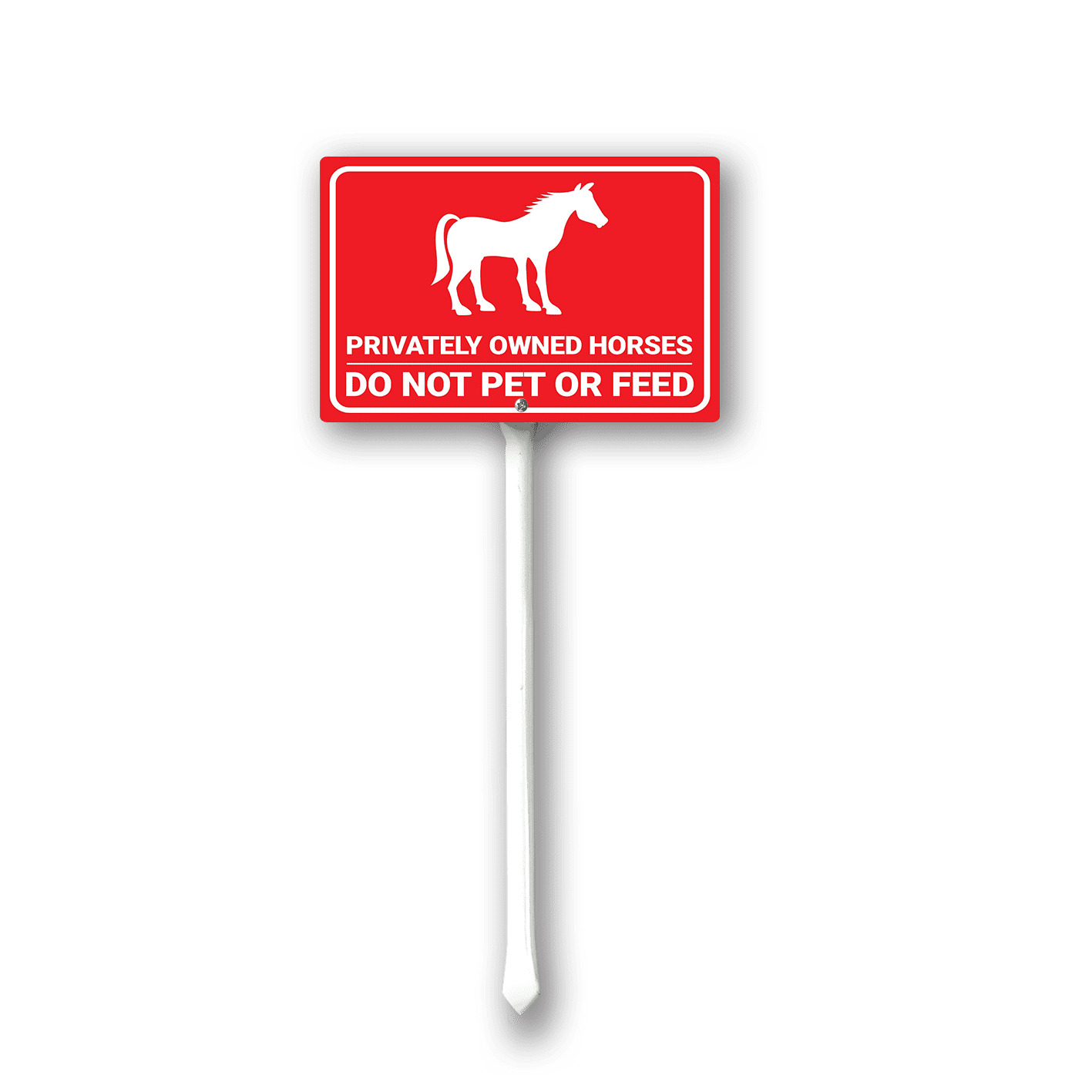 Aluminium-Schild „Privatpferde – Nicht Füttern Oder Streicheln“, 30x40 Cm – Wetterfest, Mit Bohrungen, Für Weide, Hof & Stall