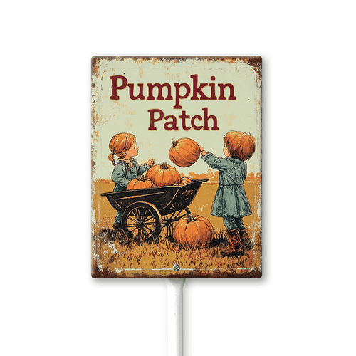 Eveokoki Pumpkin Patch Yard Sign 8x12inch Pumpkin Decor Fall Signs For Outdoor & Indoor Aluminum Lawn For Autumn Thanksgiving Ground Decorations