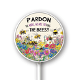 thumbnail image 1 of Eveokoki Round (9.2X9.2) IN Pardon The Weeds We Are Feeding The Bees Metal Signs With Stakes Aluminium No Mow Yard Sign Stand For Garden Lawn Summer Bee Decorations Outdoor, 1 of 5