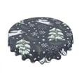 thumbnail image 1 of Eveokoki Round Christmas Tablecloth 60 In,Xmas Pattern Tablecloth,Polyester Waterproof Wrinkle Resistant Durable Table cloth for Holiday,Kitchen,Winter and Home Decor, 1 of 5