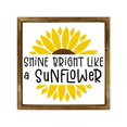 thumbnail image 1 of Eveokoki Shine Bright Like A Sunflower Sign 12 Inch, Rustic Farmhouse Decor for the Home Sign, Wall Decorations, Modern Farmhouse Wall Decor, Rustic Wall Hanging Sign with Solid Wood Frame, 1 of 7