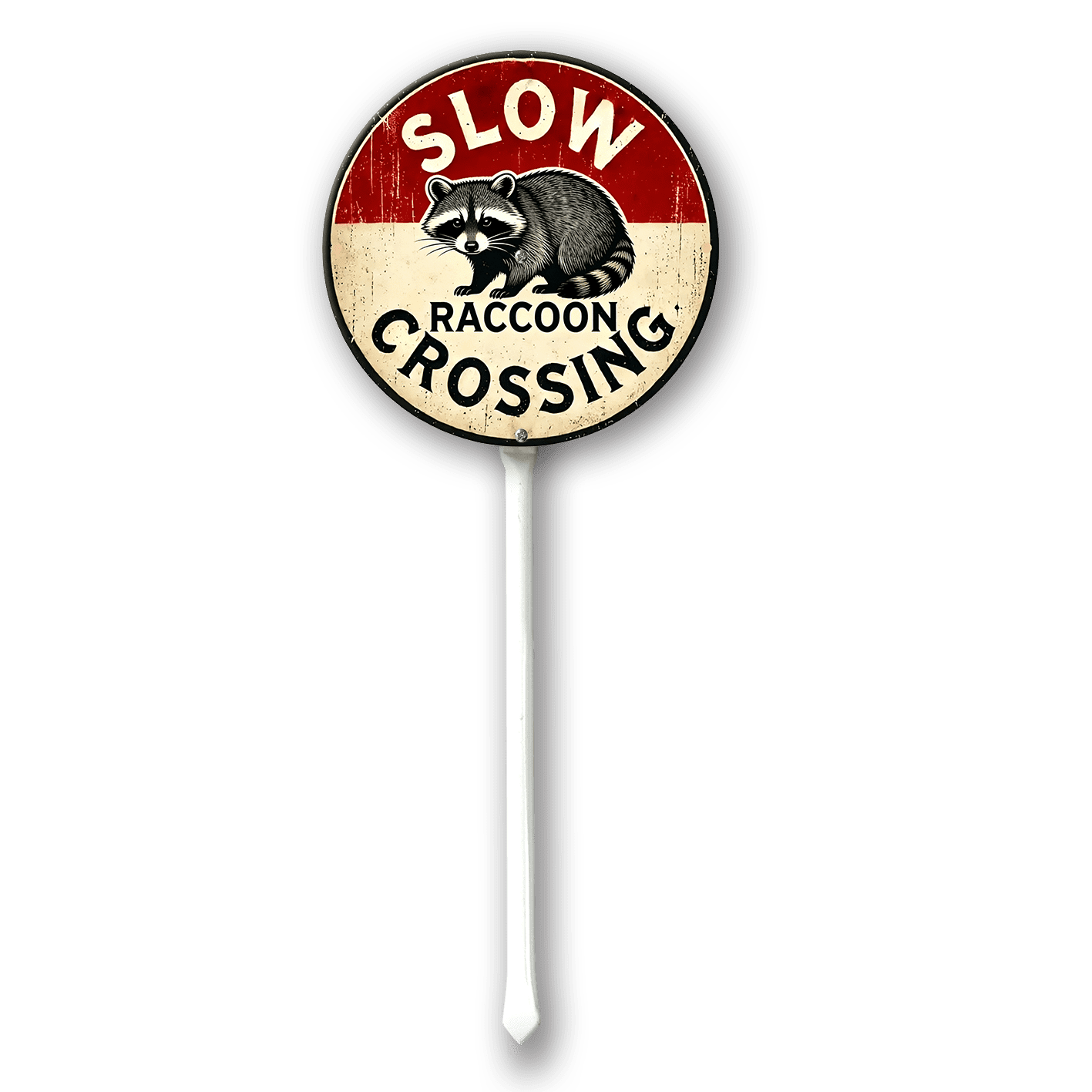 Racoon Sign Language Eveokoki Slow Racoon Crossing Sign With Stake For Neighborhoods Yard ...