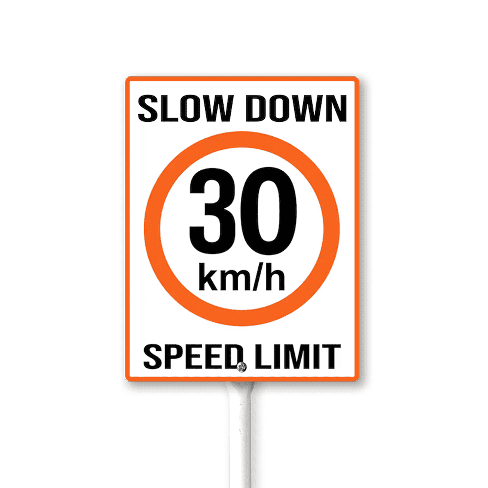 Eveokoki Slow Down Speed Limit 30 Kmh Sign with Stake 4.6x6inch Yard ...