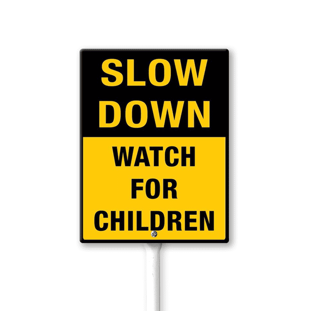 Eveokoki Slow Down Watch For Children Sign With Stake For Neighborhoods ...