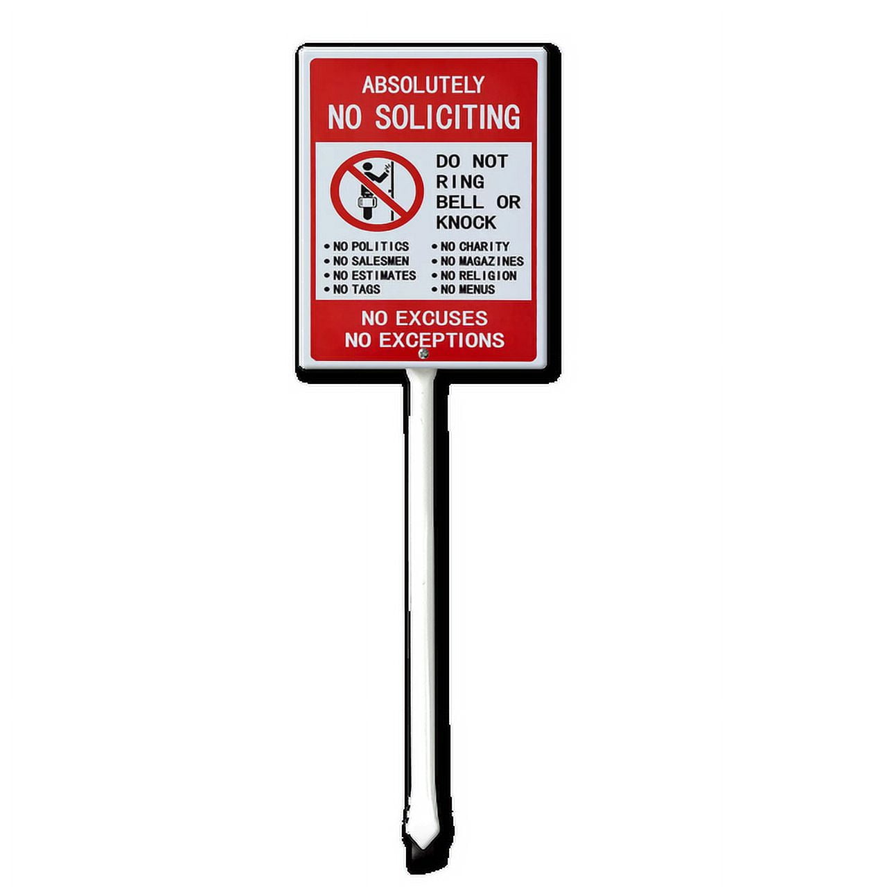Soliciting Sign Eveokoki No Soliciting Sign for House - Metal No Soliciting Yard Sign ...