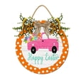 thumbnail image 1 of Eveokoki Spring Wreaths Sign for Front Door Farmhouse Spring Door Hanger Decor Rustic Wooden Happy Easter Hanging Door Wall Sign for Spring Seasons Holiday 11In, 1 of 5