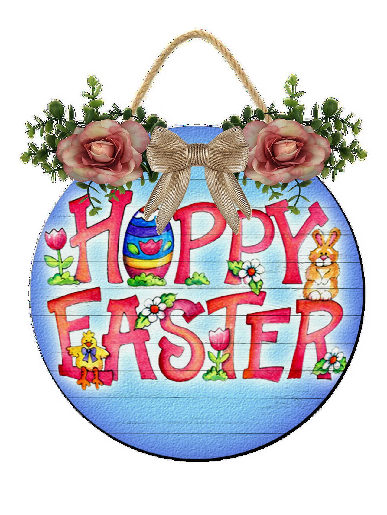 Eveokoki Spring Wreaths Sign for Front Door Farmhouse Spring Door ...