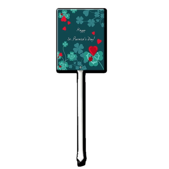 Eveokoki St. Patrick's Day Yard Sign Decorations Pretty St Patrick Day Yard Sign Aluminum Outdoor Lawn Decor with Stakes Large Hiolday Porch Garden Patio Decor 17.6"