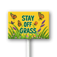 thumbnail image 1 of Eveokoki Stay Off Grass Sign with Metal Stakes, 12" x 8" Stay Off Grass Aluminum Signs, UV Protected, Weatherproof, Ink Printing, Fade Resistant, Easy to Mount, 1 of 6
