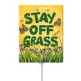 thumbnail image 1 of Eveokoki Stay Off Grass Sign with Metal Stakes, 7"x 8.8" Stay Off Grass Aluminum Signs for Yard, Weatherproof, Sturdy, 1 of 6