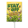 thumbnail image 1 of Eveokoki Stay Off Grass Sign with Metal Stakes, 8"x 12" Stay Off Grass Aluminum Signs for Yard, Weatherproof, Sturdy, 1 of 6