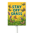 thumbnail image 1 of Eveokoki Stay Off Grass Sign with Metal Stakes, 8"x 12" Stay Off Grass Aluminum Signs for Yard, Weatherproof, Sturdy, 1 of 6