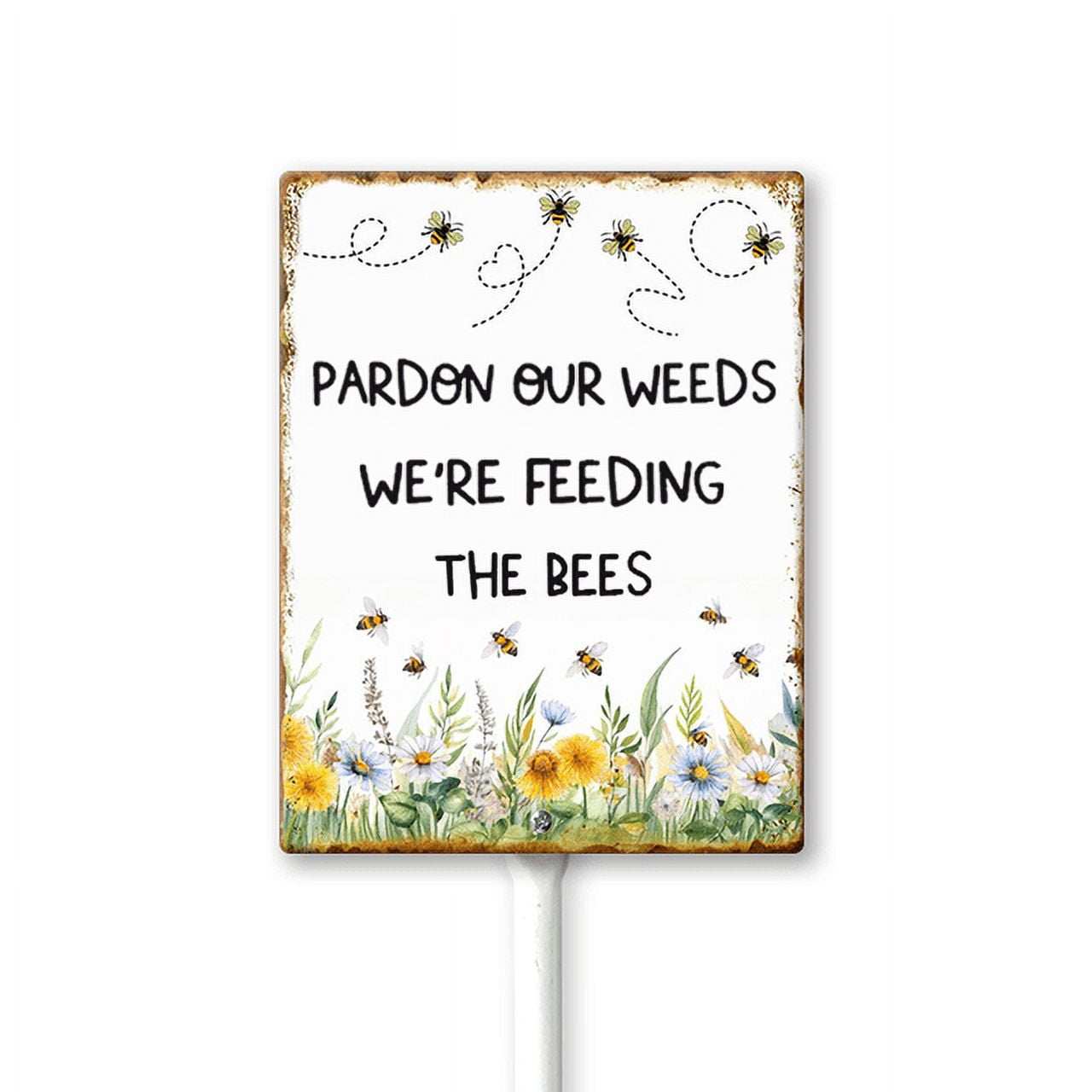 Hafhue Gartenflagge „Pardon Our Weeds We're Feeding The Bees“ – 30,5 X 45,7 Cm, Doppelseitig Wasserdicht