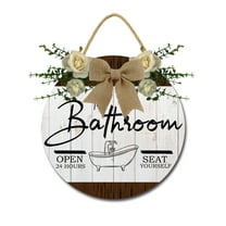 Eveokoki The Bathroom Signs for Bathroom Decor- Modern Farmhouse Bathroom Decor Wall Art- Funny Bathroom Wooden Sign Home Décor,12In