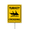 thumbnail image 1 of Eveokoki Turkey Crossing Yard Sign with Stake 8x12inch Rustproof Aluminum Sign Outdoor Aluminum Sign for Lawn Yard Garden Decor, Easy to Install, Outdoor Use, 1 of 6
