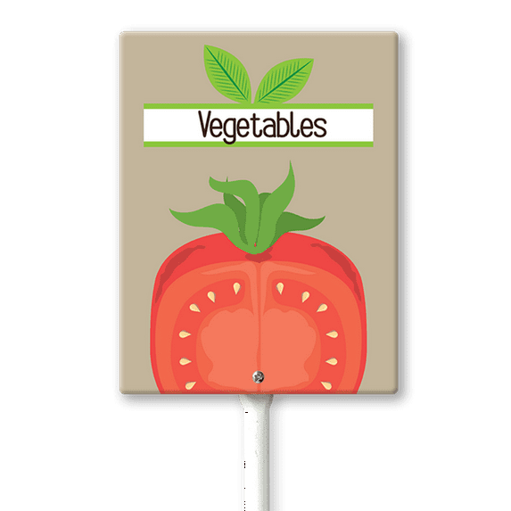 Eveokoki Vegetable Signs For Garden With Stake Tomato Yard Sign Vegetable Garden Label Stakes Plant Markers For Outdoor Plants Waterproof 8x12inch Nursery Garden Fruit Outdoor Sign