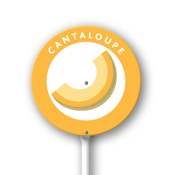 Eveokoki Vegetable Signs For Garden With Stake Cantaloupe Yard Sign Vegetable Garden Label Stakes Plant Markers For Outdoor Plants Waterproof 9.2x9.2inch Nursery Garden Fruit Outdoor Sign