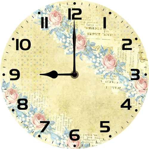 Eveokoki Vintage Roses Wall Clock, Contemporary Home Decor Easy to Read Wall Clocks for Living Room, Bedroom, Bathroom and Kitchen, 10 Inch