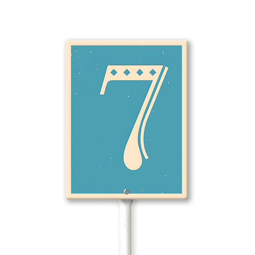Eveokoki Vintange Number 7 Address Sign House Number for Outside ...