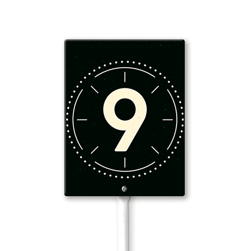 Eveokoki Vintange Number 9 Address Sign House Number for Outside Aluminum Outdoor Address Plaque Waterproof Signs for Home Garden Lawn Yard Street 4.6x6 Inch