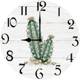 thumbnail image 1 of Eveokoki Wall Clock Succulent Plants Rustic Country Silent Non-Ticking 12 Inch Round Wood Clocks for Living Room Kitchen Bedroom Bathroom Office Home School Decor, 1 of 4
