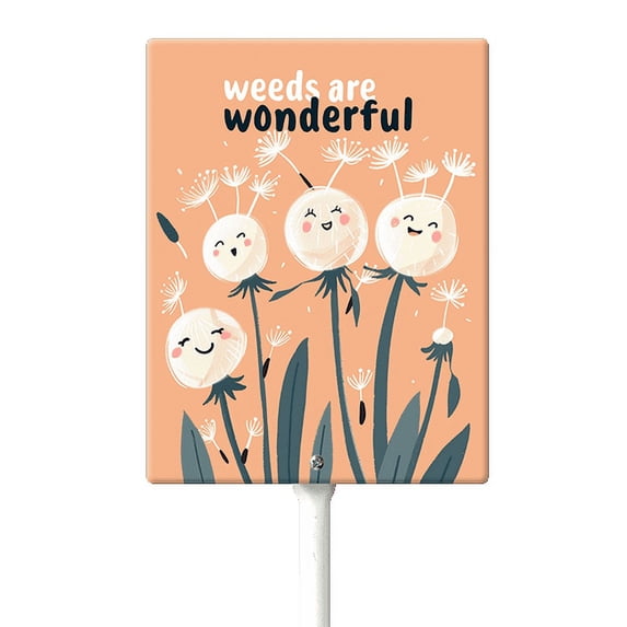 Eveokoki Weed Are Wonderful Sign With Stake Yard Sign 4.6x6inch Waterproof Lawn Yard Prop Decorations,Outdoor Aluminium Décor Garden Grass Wildflowers Stake Set