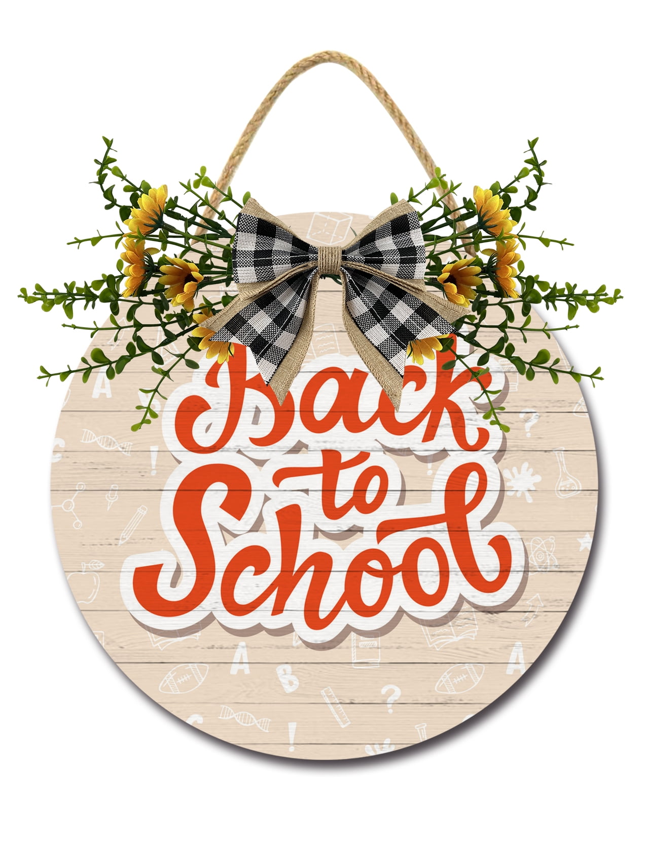 Eveokoki Back To School Door Sign Classroom Door Hanger Back to