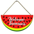 thumbnail image 1 of Eveokoki Welcome Summer Door Sign,11x5.6 Inch Farmhouse Watermelon Summer Decor Sign Welcome Summer Hanging Sign for Home Wall Front Door Kitchen Office Decorations, 1 of 5