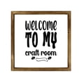 thumbnail image 1 of Eveokoki Welcome To My Craft Room Wall Art for Home Bar Cafe Farm Store Garage Club - Wooden Frame Sign Gift for Sewing Craft Lovers, 8x8 Inch, 1 of 5