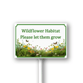 thumbnail image 1 of Eveokoki Wildflower Habitat Sign 12x8 Inch Aluminum with Iron Stake - 'Please Let Them Grow' Garden Marker for Pollinator Protection & Eco-Friendly Yard Decor, 1 of 4