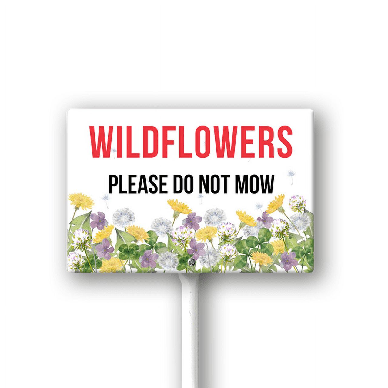 Cartello Da Giardino Wildflower – Non Tagliare, Non Spruzzare – In Alluminio 20x30 Cm, Con Palo, Per Prato E Aiuole