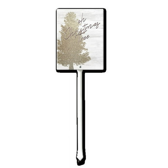 Eveokoki Yard Sign with Stakes O Christmas Tree Lawn Sign Colorful Lawn Patio Yard Decorations for Holiday Party Home Lawn Pathway Walkway Decorations Supplies, 21.6"