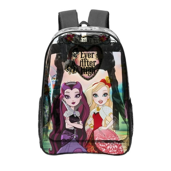 Ever After High-theme Clear Backpack Heavy Duty Transparent Bag See Through Bookbag for Work, Sport, College, Travel12.2X16.9"(31X43cm)