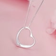 thumbnail image 1 of Ever Direct  Sterling Silver Floating Heart Pendant Chain Necklace (w/Box Chain), 1 of 3