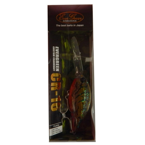 Ever Green CR-16 Crankbait 3" Lure 15/16 Ounce Olive Crawdad, CR-16-216