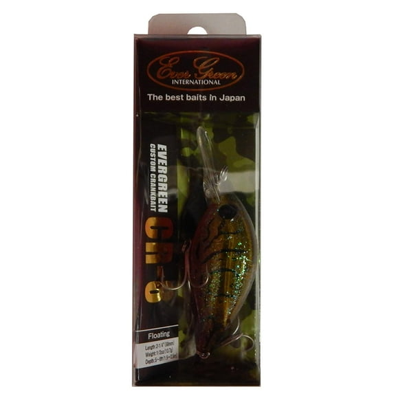 Ever Green CR-8 Crankbait 2.25" Lure 1/2 Ounce Olive Crawdad, CR-8-216