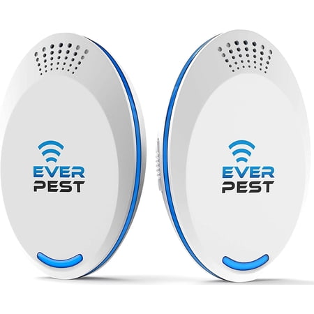 Ever Pest Ultrasonic Electric Insect and Pest Repellent Plug In Device, White, 2 Pack