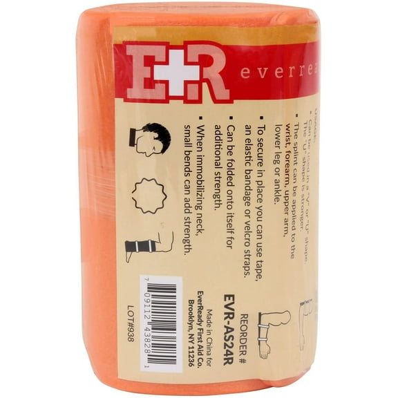 Ever Ready First Aid 24 Rolled Universal Aluminum Splint Bandages, 1-Pack