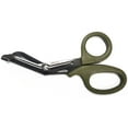 thumbnail image 1 of Ever Ready First Aid Autoclavable Titanium Bonded Bandage Shears 7 1/4" Bent - Olive Drab Green - 2 Pack, 1 of 5