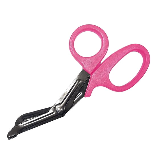Ever Ready First Aid Autoclavable Titanium Bonded Bandage Shears 7 1/4" Bent - Pink - 1 Pack
