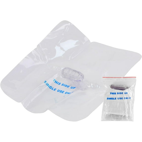 Ever Ready First Aid CPR Face Shield Barrier Protector Mask with One Way Valve - 6.69" x 6.69" x 1.38" - 10 Pack
