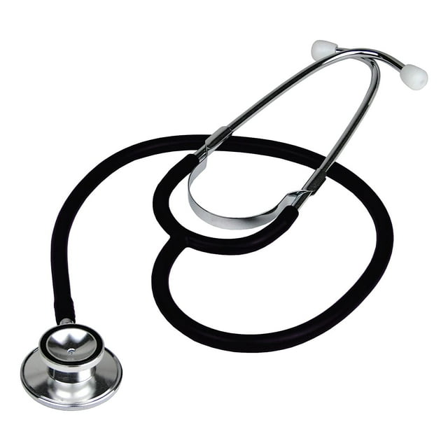 Ever Ready First Aid Dual Head Acoustic Stethoscope for Medical Doctors, 27" Black