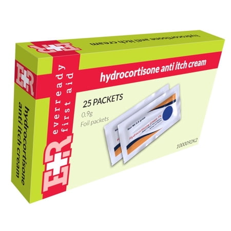 Ever Ready First Aid Hydrocortisone Anti Itch Cream Packet, 25 Count