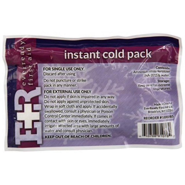 Ever Ready First Aid Instant Cold Pack, 4.5 x7 Inch, 24 Count