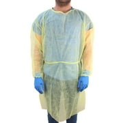 Ever Ready First Aid Isolation Gowns Disposable Coveralls with Elastic Cuffs, 10-Pack