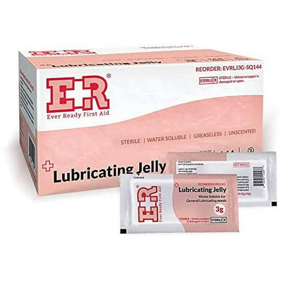 Ever Ready First Aid Lubricating Jelly, 3gm Packet - 144 Count
