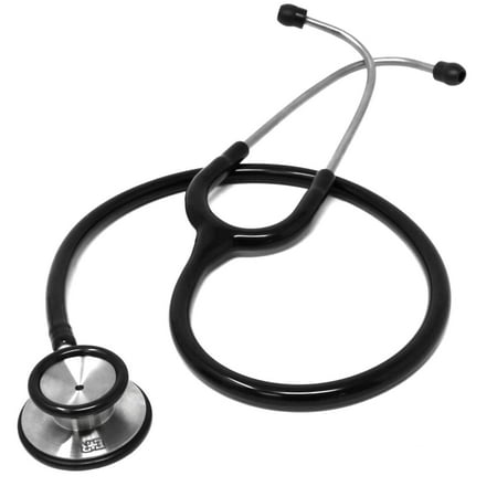 Ever Ready First Aid Pro Classic Dual Head Stethoscope for Paramedics and Nurses, 4 Ear Tips, Replacement Diaphragm - Black